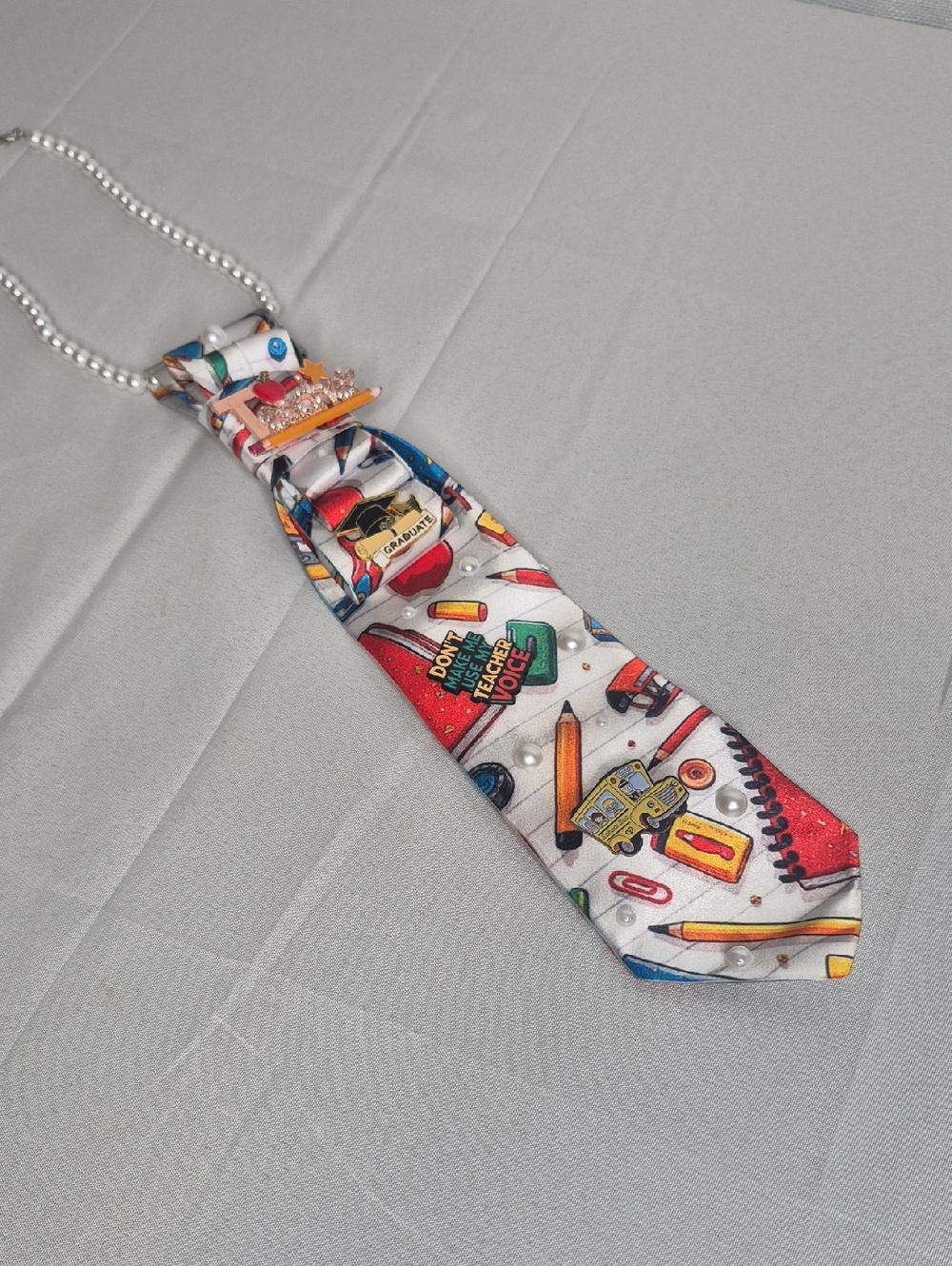 Handcrafted Luxury Fashion Necktie Necklace 📿 (THE TEACHER'S PET) - Picture 13 of 13